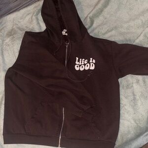Life is good Zip up hoodie